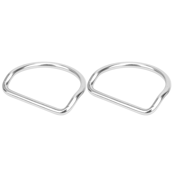 2 stk Dykke D-ringer Bøyde for 5,08 cm/2,0 tommer Webbing Vektbånd Rustfritt Stål Utendørs Aktiviteter Tilbehør