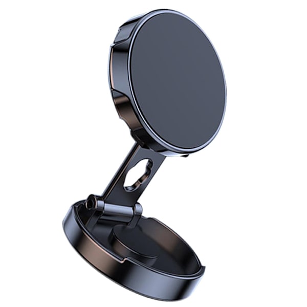 Foldbar magnetisk biltelefonholder 360° rotationsstativ Instrumentbræt Mobiltelefonbeslag Montering Sort