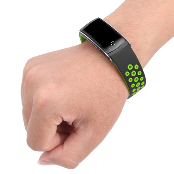 AD22 Smart Fitness Armbånd - Vandafvisende, Sort Grøn