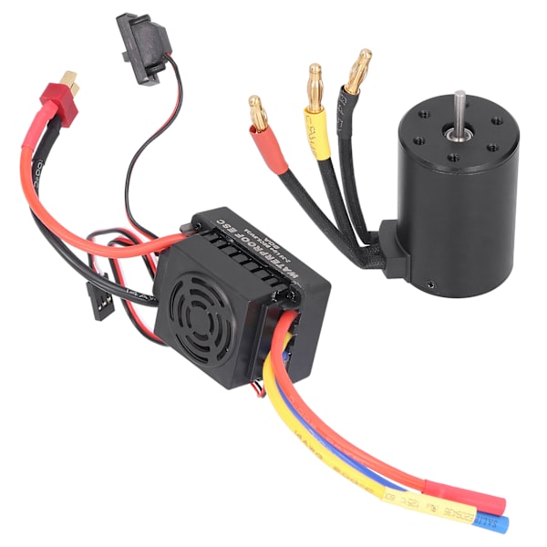 3650 Vattentät 3900KV Borstlös Motor 60A Borstlös ESC Delar Set för 1/10 RC Bil