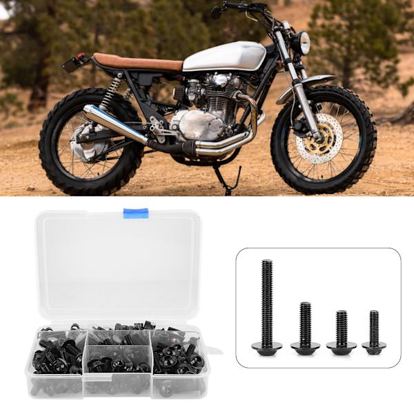 177 stk. motorcykelskruer Clip kåbebolt Universal M5 M6 Passer til Honda Sportbikes