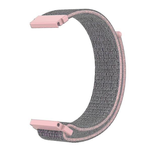 Til Garmin Forerunner 265s / 255s / Venu 2s rem 18mm universel justerbar nylon urrem - orange Grey Pink