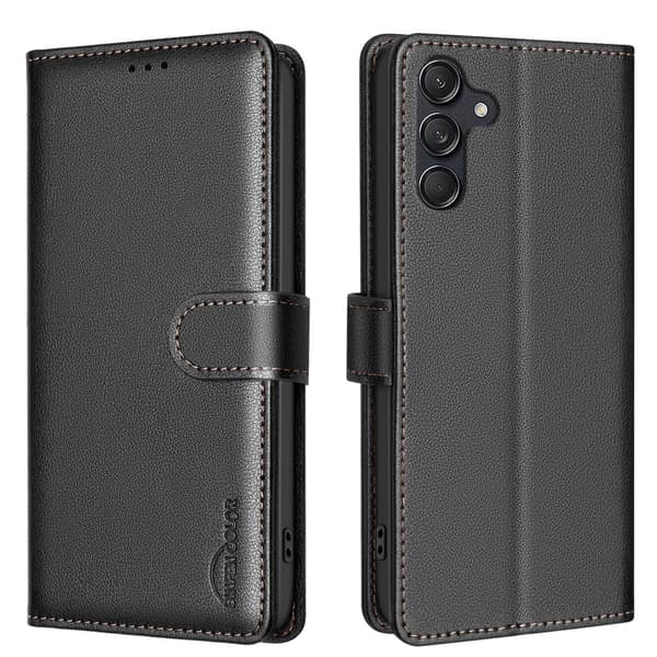 Samsung kompatibel med Galaxy S25 FE etui RFID læder sort 73