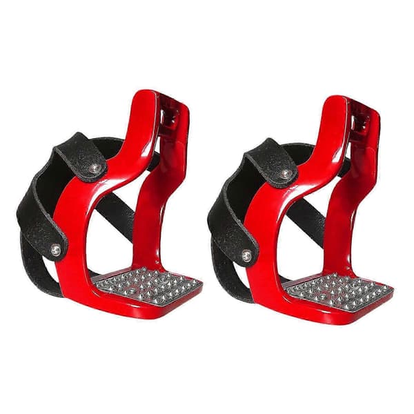 2x Ridestigbøyler, Salstigbøyler, Profesjonelle Aluminium Engelske Red