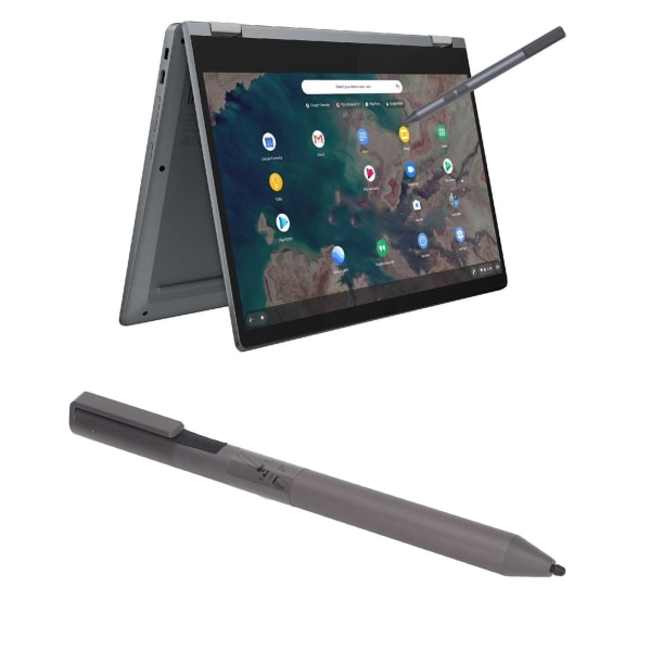 TIMH For Duet 5 Stylus Aluminiumslegering 4096 Trykfølsom håndfladeafvisning Smart Pen til Chromebook IdeaPad ThinkPad