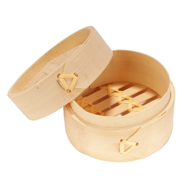 【BEMS】10 små bambu dim sum-dumplingångkorgar kompatibla med dessertfestfavoriter 3 tum