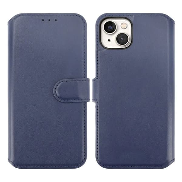 【BEMS】Kompatibel med iPhone 15 Pung Etui Læder Rvelon - Blå Marinblå blue