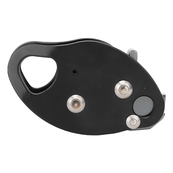 Självbromsande Stop Descender Clamp Grab Räddningsring Klättringsutrustning för 11-12,5 mm Rep (svart)