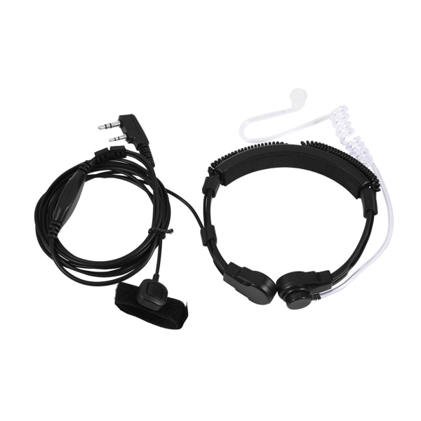 TIMH Throat Mic Headset akustisk rør ørestykke PTT til Baofeng UV5R 2-vejs radio walkie talkie