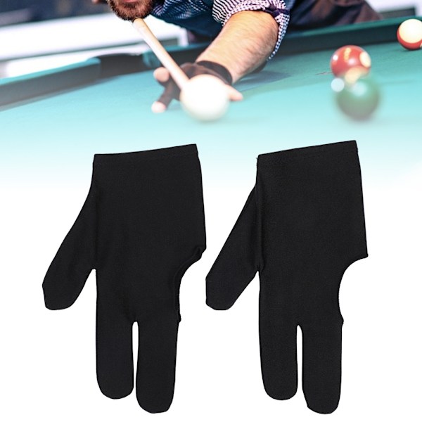 2 stk Unisex Snooker/Billard Kø-Hanske Venstre Hånd Tre-Fingers Håndbeskytter