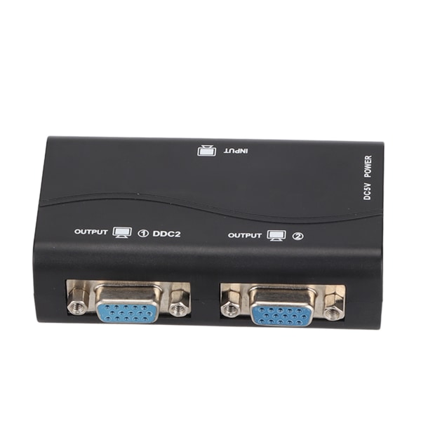 TIMH VGA Splitter 1 in 2 Out 250MHz USB drevet 1920x1440 1080P Video Splitter til skærmduplikering