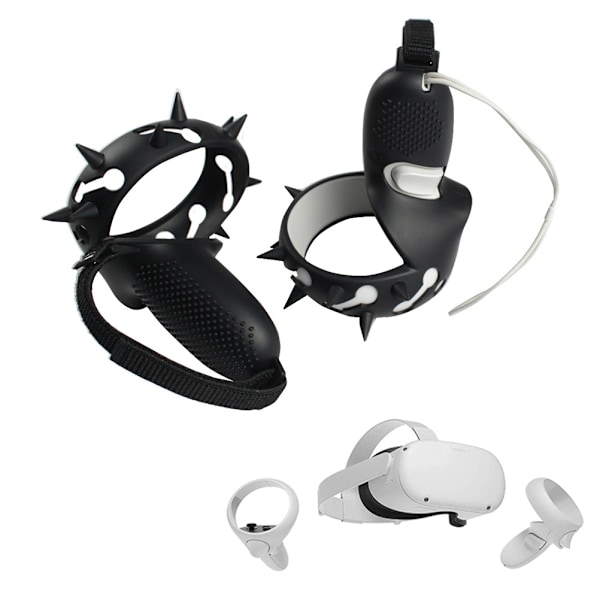 Skyddande Silikonöverdrag Kompatibelt med Oculus Quest 2 VR Touch Controller Handtag Greppfodral Silikon Fullt Skyddande Hylsa
