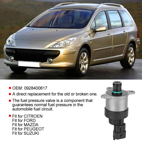 Brændstoftryksregulator kontrolventil Passer til Ford Fiesta/Focus/Fusion 0928400617