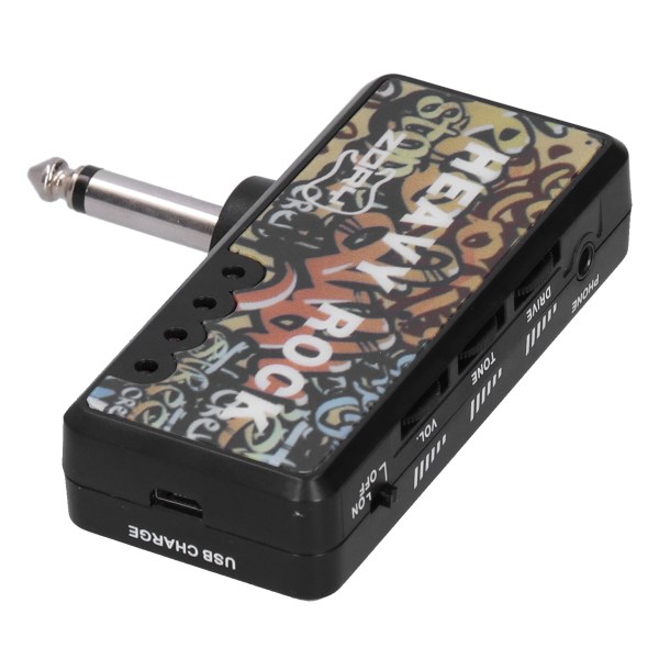 Sähkökitaran bassokuulokkeiden vahvistin äänikaapelisovittimella USB latauskitaran tarvikkeet/