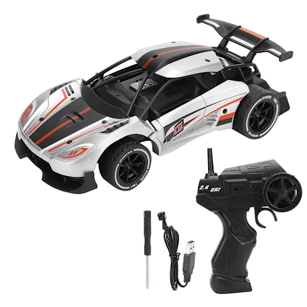 1/16 2.4G Alloy Nopea Drifting Langaton Leikkiauto Kilpa-auto 8003silver