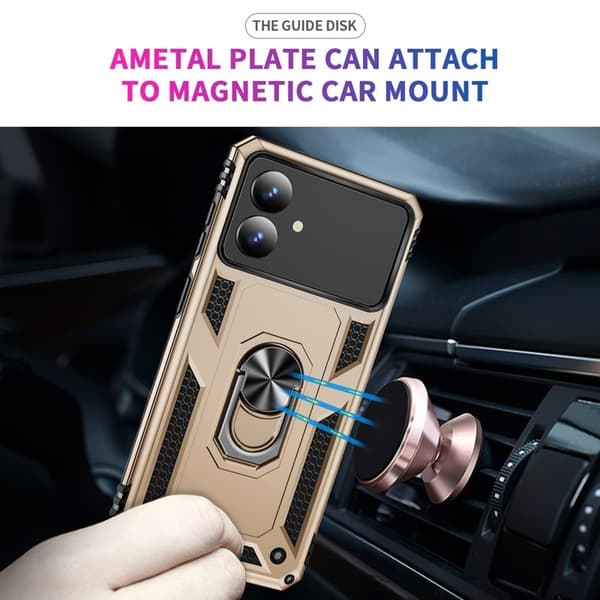 【BEMS】Mobile Case for Samsung Galaxy S26 Edge Plastic With Stand - Gold