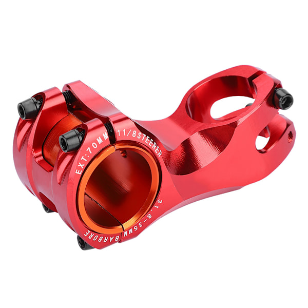 Sykkelstyre -17 Grader Aluminiumslegering Sykkelstyre Stem 31.8mm Utbytting (Rød)