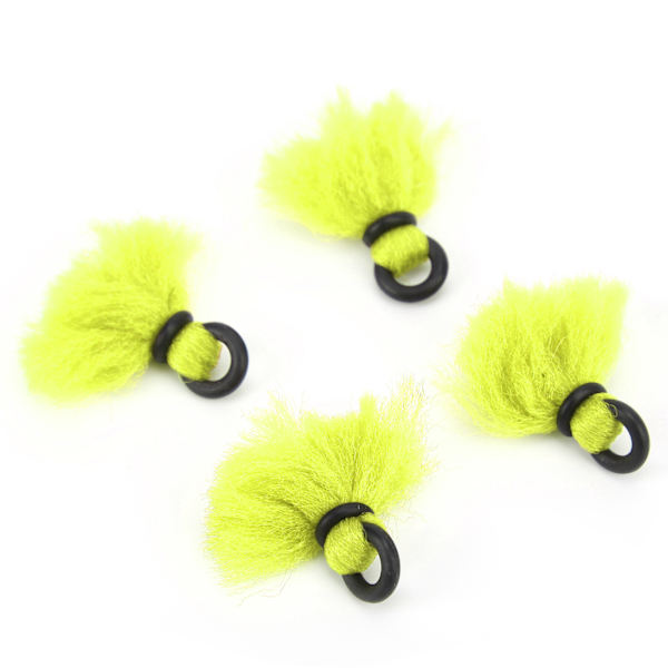 4 stk. Fiskefluestøvsnor Strike Indicators Drift Hook Positionering Flydere Bobbers Fluorescerende Gul