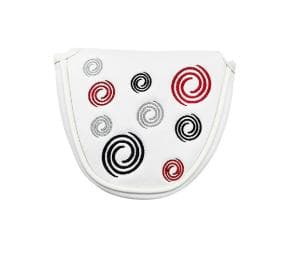 Golf Head Guard Golf Mallet Putter Skydd Läder Huvudskydd Magnetisk Stängning[BEMS] Simple White