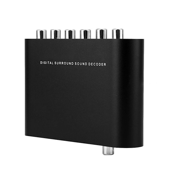 Digital DTS Kanaldekoder 5.1 Audiokonverter Optisk Fiber Koaksial Lydadapter 110‑240V