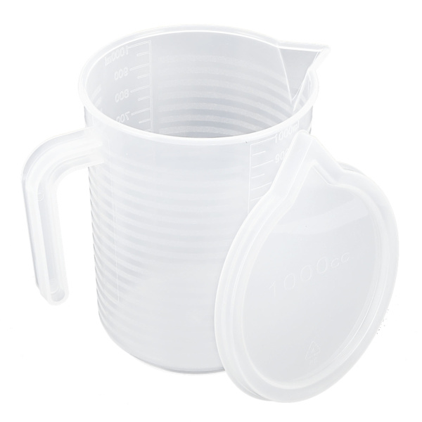 Mätkoppar i Transparent Plast - 500ml/1000ml - Köksbaktillbehör med Lock
