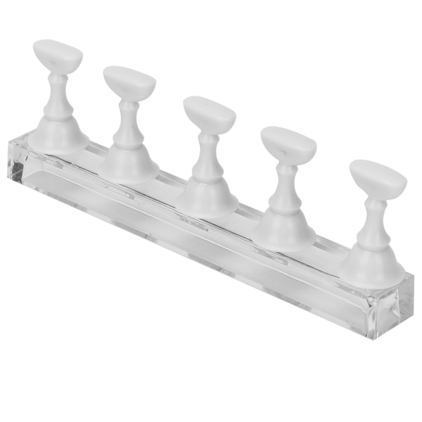 Nagelkonst Display Stativ Praktikställ Magnetisk Nagel Fingernagel Spets Hållare Manikyr Set Verktyg Vit