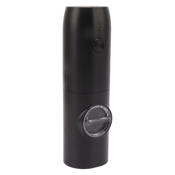 Elektrisk peberkværn Justerbar Grovhed USB Genopladelig Automatisk Saltmølle med LED-lys til Herb Spice Black