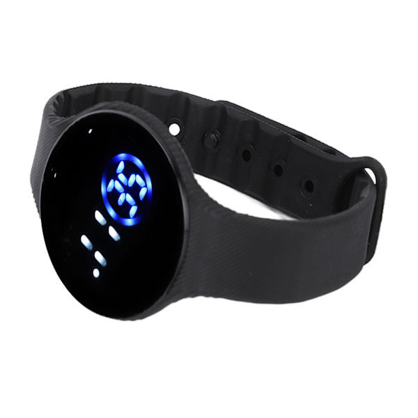 Digitalklocka för barn, vattentät silikonarmband, reptålig LED-elektronisk klocka för studenter, svart
