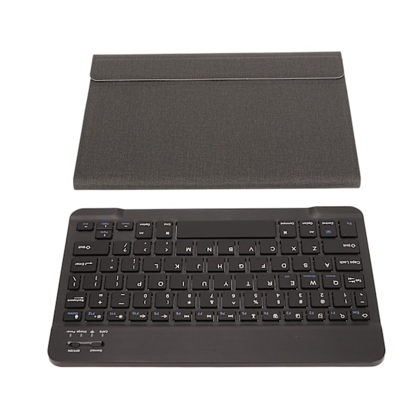 Tastaturveske i lærsett Bærbar slank trådløs tastaturveske med tastatur for nettbrett bærbare datamaskiner stasjonær PC