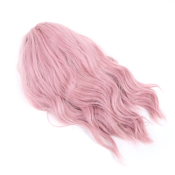 LC210-1 Lockigt Vågig Peruk Rosa Pastel Kort Bob Syntetisk Peruk Cosplay Kostym Peruk för Kvinnor