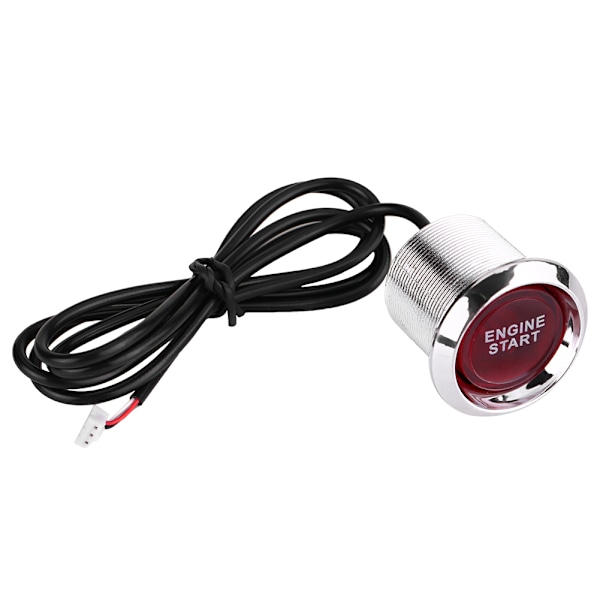 Universal 12V Bilmotor Startknap Tænding Starter Rød LED
