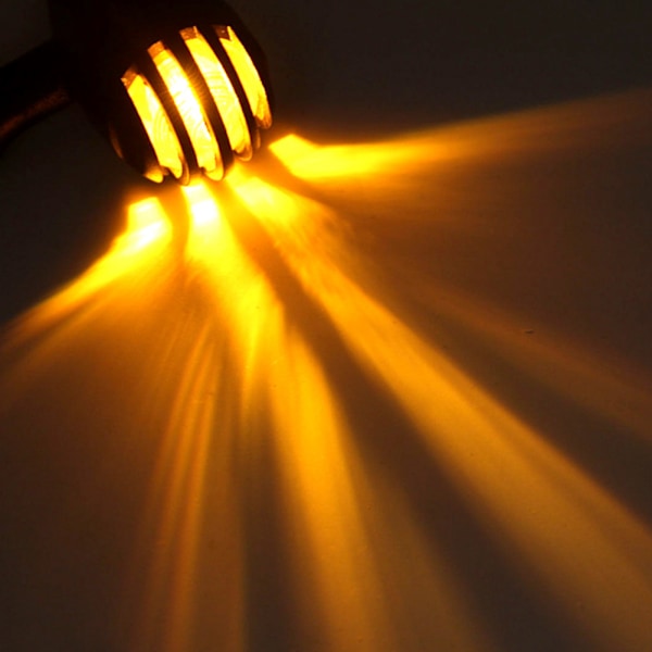 1 par Retro Style Universal Blinklys Lampe Motorcykel Modifikation Tilbehør Sølv