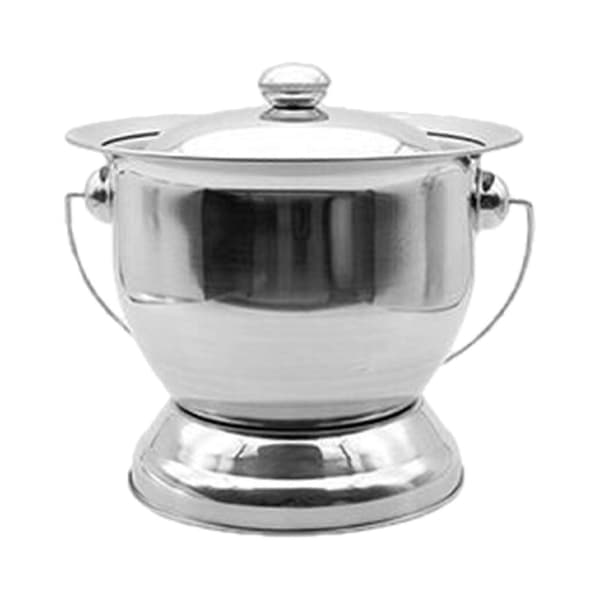 Bärbar potta, robust spottkopp med lock Kompatibel med sovrum, kvinna, man, silver Silver