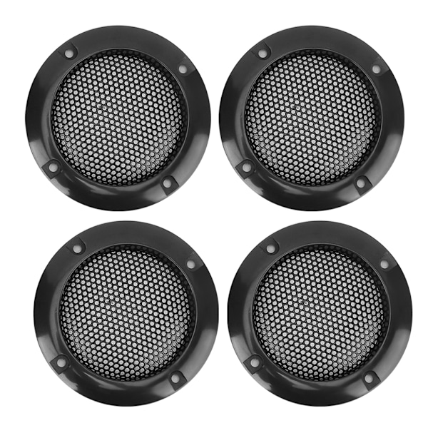 4 stk. 2 tommer Audio Højttalergitter Beskyttende Dekorativ Audio Højttaler Mesh Gitter (Sort)