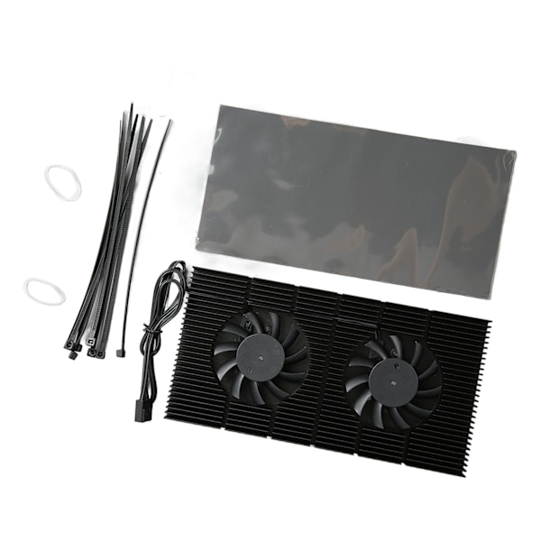 GPU Bakplåtskylare Aluminiumlegering Snabb Kylfläns 4 Pin Bakplans Minneskylare för RTX3090 3080 3070