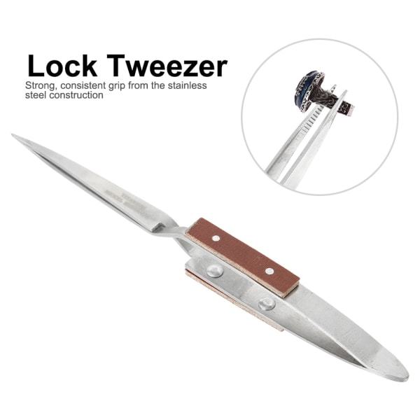 Rak spets Selflock Cross Pincett Låsning Juvelerare Smycketillverkning Craft Tool (Rak)-+