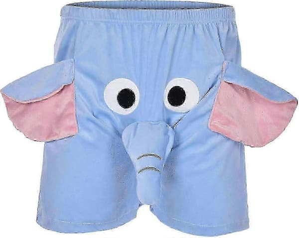 Elefantsnabelunderkläder Roliga elefantunderkläder Nyhet Boxershorts Prank Presents Herr Bomullsshorts BLUE M