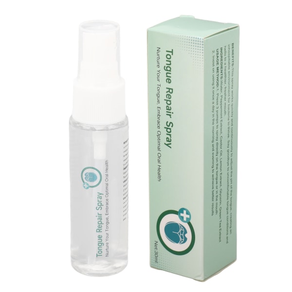 3 stk Tungereparationsspray 30ml Reducer hævelse Tungelindringsspray til dårlig ånde ++/