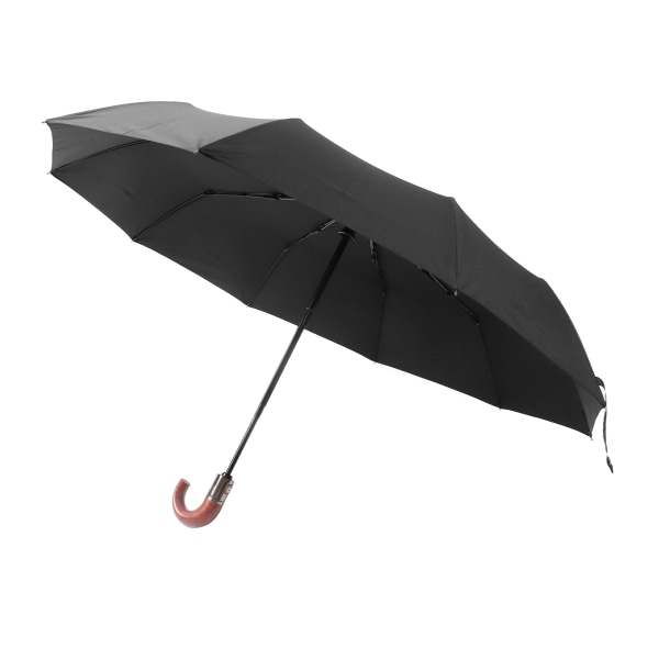 Kokoontaittuva sateenvarjo 10 Luu UV-suoja Auto Open Auto Close Tuulenpitävä sateenvarjo kaareva puinen kahva miehille Naisille Ei liimaa tyyppi /