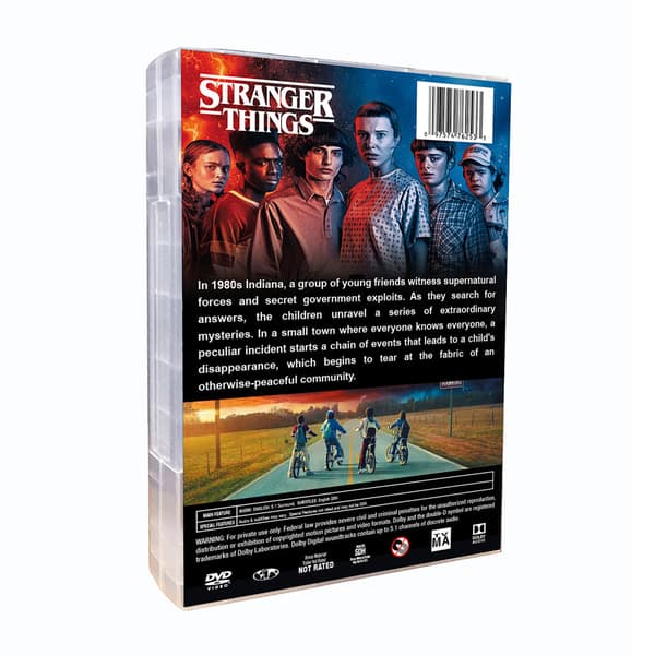 Amerikansk serie Stranger Things sæson 1-5, 14 DVD'er, engelsk lyd og undertekster[BEMS]
