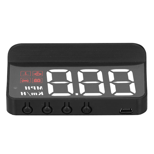 OBD2 HUD Head-Up Display Vindruteprojektor Multifunktionsmätare Alarm Trötthetskörningsvarning