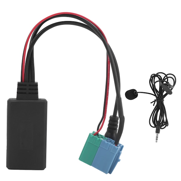 59,1 tommer Bluetooth 5.0 AUX-kabel lydadapter med mikrofon, passer for stereo 8-pinners og 6-pinners porter