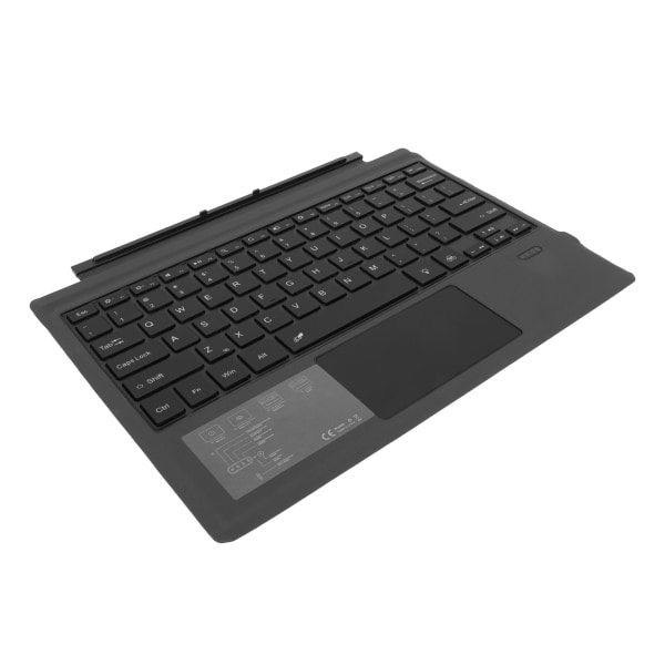 For Surface Pro Type Cover Keyboard Bærbart 7 Farger Bakgrunnsbelysning USB C Oppladbart Svart Trådløst BT-tastatur med Touchpad ++