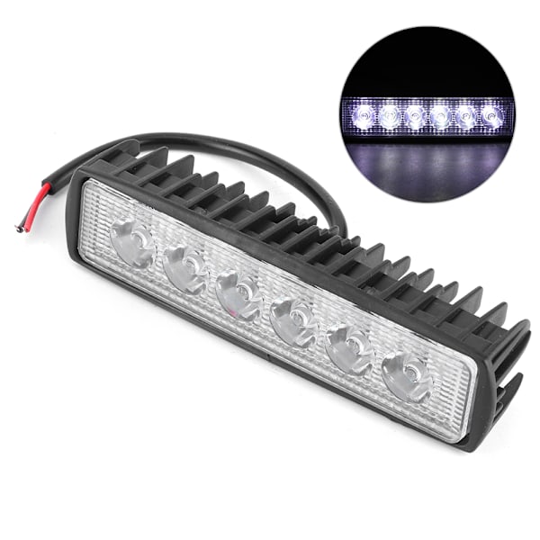 6LED 18W Super Lys Bilkjøring Arbeids Spot Lampe Flood Beam Lys for SUV Motorsykkel Båt