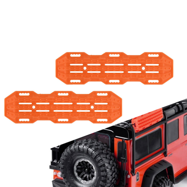 2 st Anti-halk Auto Hjälpbräda för 1/10 RC Crawler Bil RC Modell Klättringsfordon Dekoration (Orange)