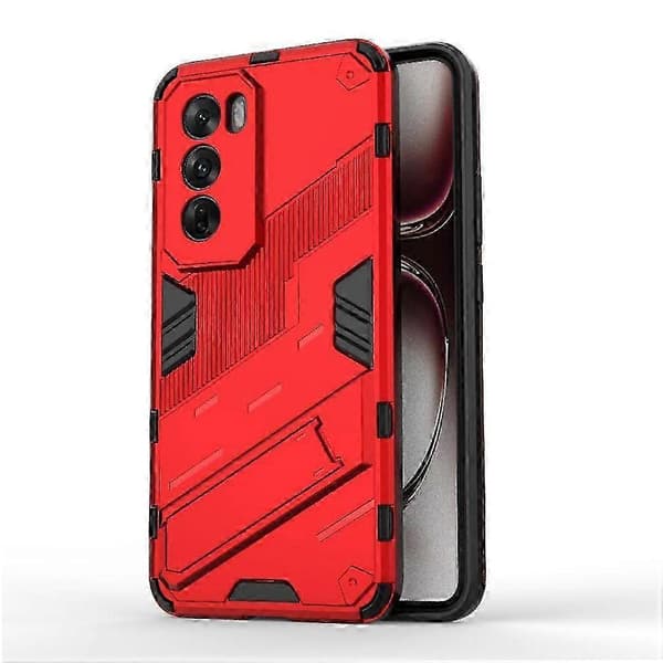 Robust militæretui med støtte til Oppo Reno 12 Pro 5G Red