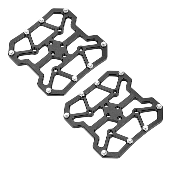 1 Par Aluminium Sykkelplattform Adaptere for SPD (Svart)
