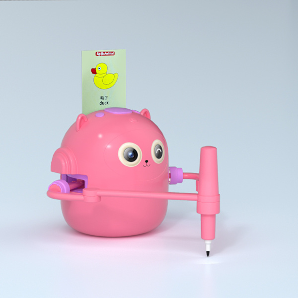 Interactive Educational Drawing Robot, 100 Drawing Cards, Intelligent Drawing Robot, Early Educational Drawing Robot Pink