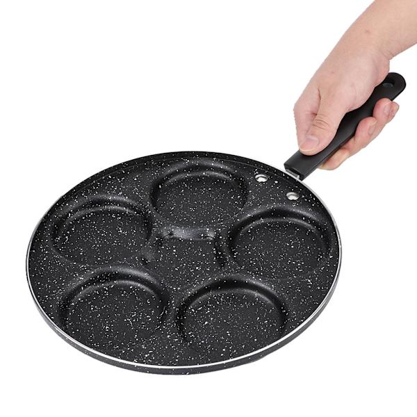 Non-stick stegepande til morgenmad - Lav nemt æg i 5 runde huller