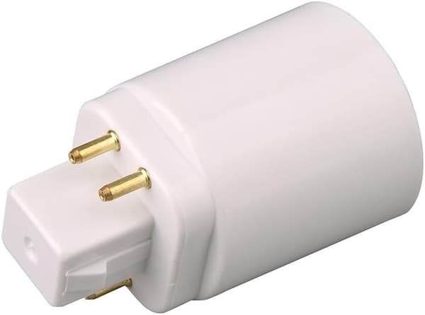 GX24Q LED-pæreadapter Kompatibel med 4-polet E27-fatning (2 stk.)[BEMS]